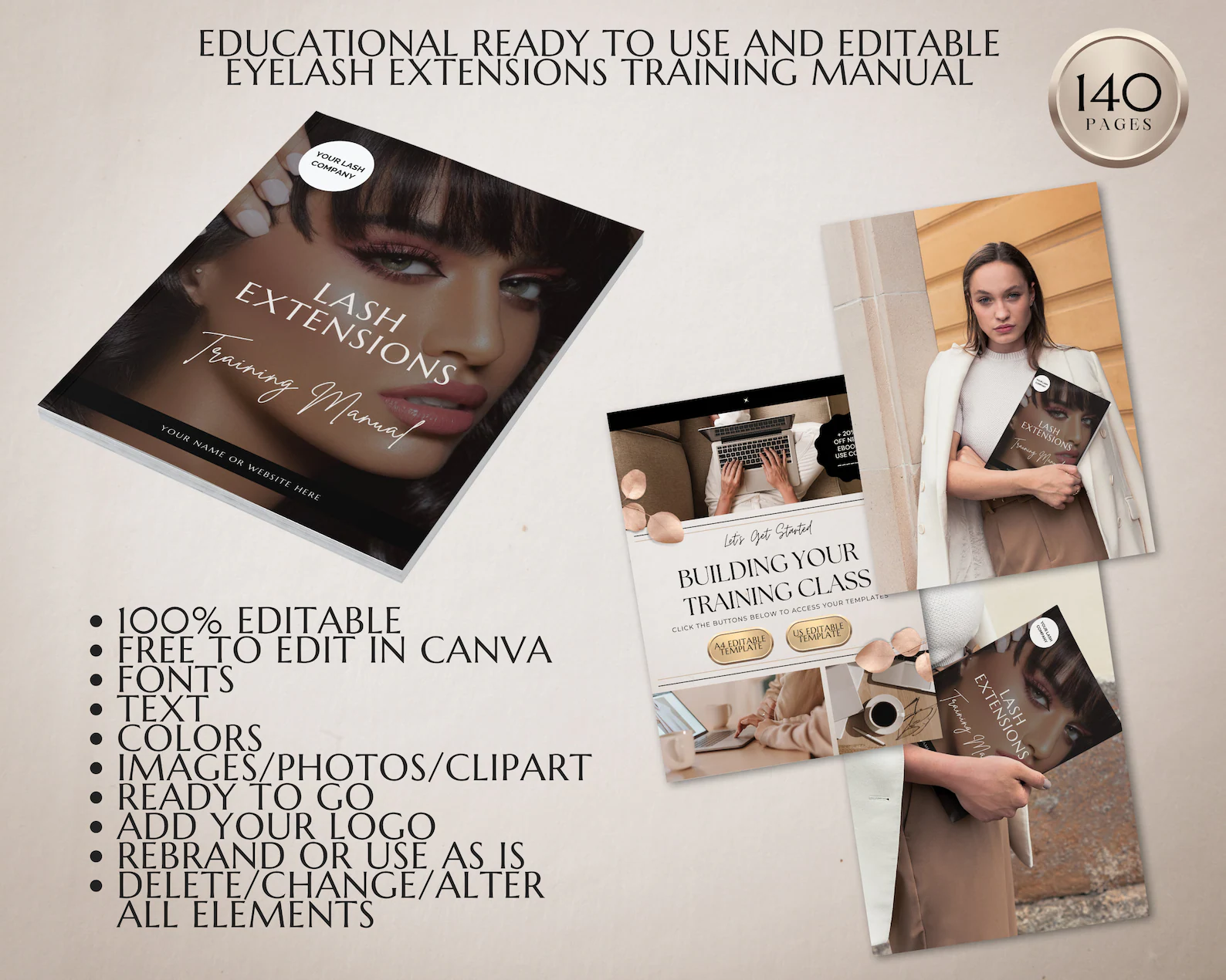 Ultimate Lash Training Manual – Modern Black, White & Beige Theme - Image 4