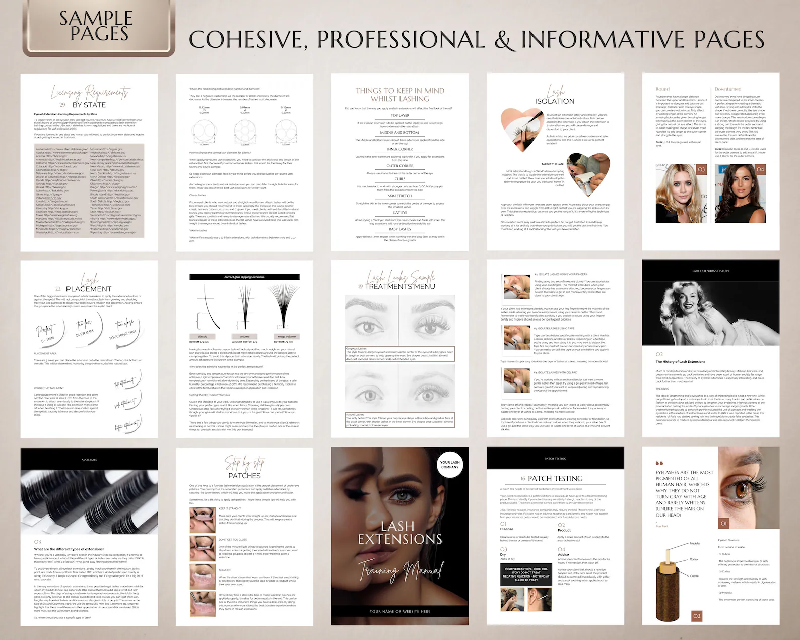 Ultimate Lash Training Manual – Modern Black, White & Beige Theme - Image 5
