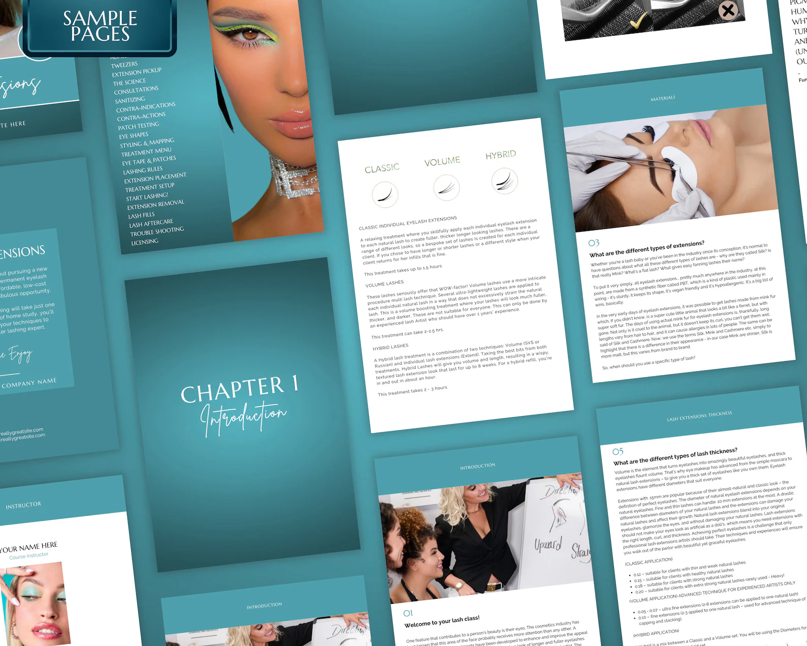 Eyelash Extension Training Manual – Turquoise & Chic Theme - Image 7