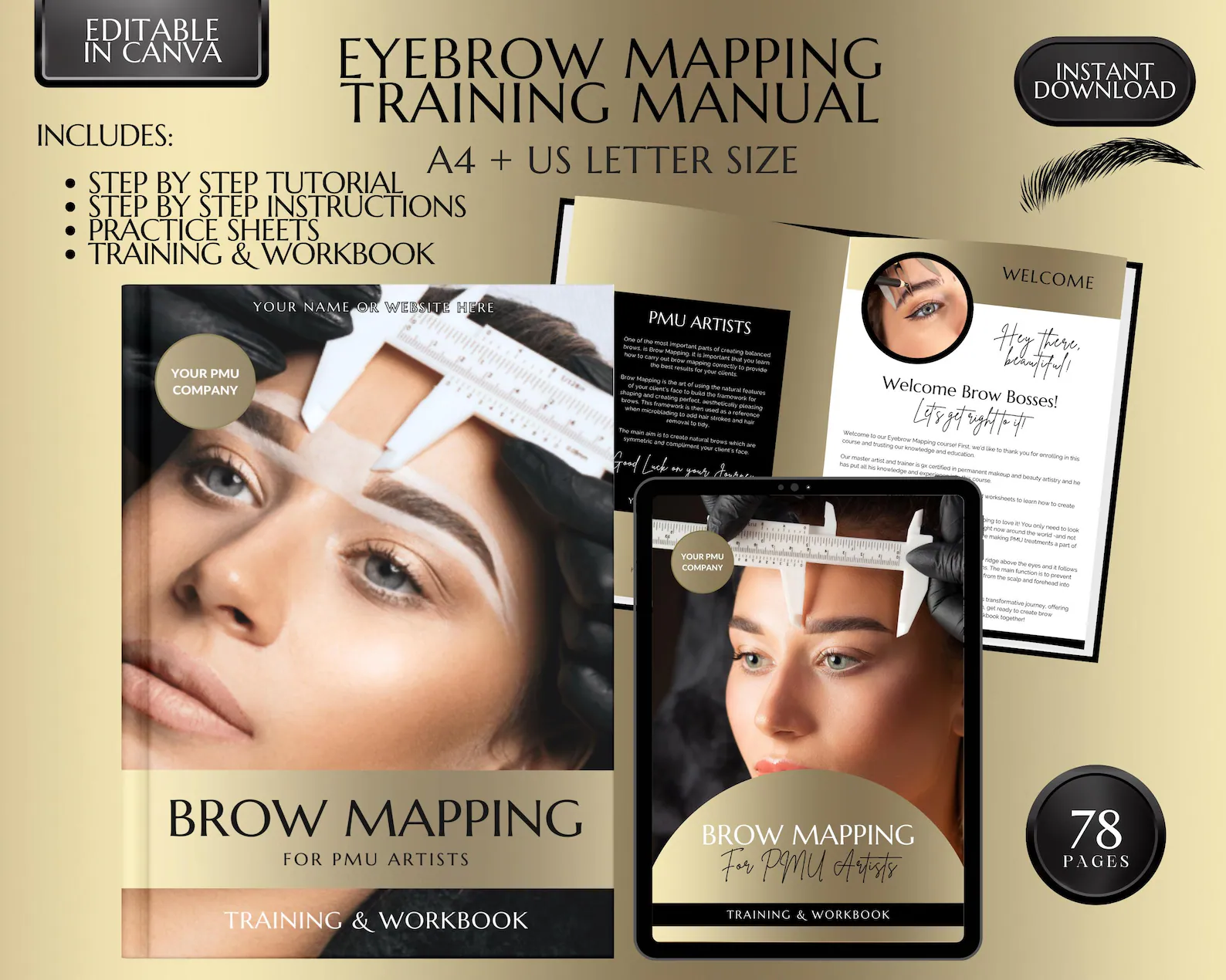 PMU Brow Mapping & Design Workbook
