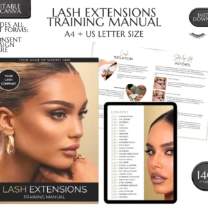 Eyelash Extension Training Manual + Canva Templates