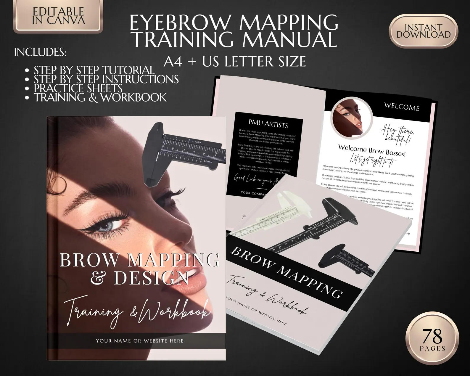 PMU Brow Mapping Techniques & Design Workbook